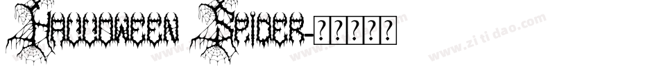 Halloween Spider字体转换